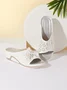 3D Floral Cutout Upper Vintage Bohemian Wedge Slippers