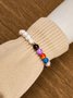 Leisure Ethnic Style Natural Mineral Colorful Beaded Bracelet