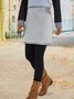 Casual Cotton-Blend Skirt
