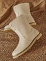 Women Casual PU Snow Boots Full Waterproof Insulated Low Heel Winter Boots