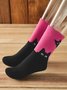 Black Cat Head Color Matching Casual Socks