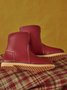Women Casual PU Snow Boots Full Waterproof Insulated Low Heel Winter Boots