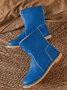 Women Casual PU Snow Boots Full Waterproof Insulated Low Heel Winter Boots