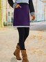 Casual Cotton-Blend Skirt