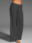 Women Casual Linen Solid Pants