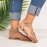Women Adjustable Buckle Flat Heel Daily Summer Flip-Flops