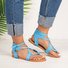 Women Adjustable Buckle Flat Heel Daily Summer Flip-Flops