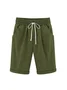 Women Casual Linen & Cotton Bottoms Shorts