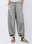Casual Linen Paneled Pants