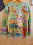 zolucky Women Casual Crew Neck Long Sleeve Sweater