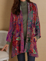 Long Sleeve Printed Knit coat