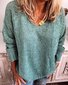 Casual Neck Long Sleeve Knitted Sweater