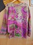 zolucky Women Casual Crew Neck Long Sleeve Sweater