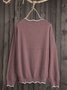 Plus Size Solid Loose Fit Women Pullover Wool Knit Sweaters