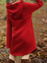 Solid Long Sleeve Hoodie Casual Knitting Dress