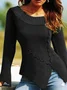 European and American large size retro casual irregular sweater