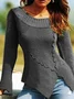 European and American large size retro casual irregular sweater