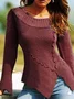 European and American large size retro casual irregular sweater