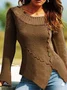 European and American large size retro casual irregular sweater