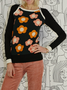 Floral-Print Casual Cotton-Blend T-shirt