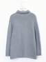 Solid Long Sleeve Casual Sweater coat