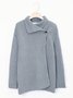 Solid Long Sleeve Casual Sweater coat