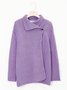 Solid Long Sleeve Casual Sweater coat