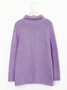 Solid Long Sleeve Casual Sweater coat