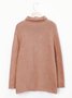 Solid Long Sleeve Casual Sweater coat