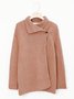 Solid Long Sleeve Casual Sweater coat