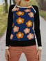 Floral-Print Casual Cotton-Blend T-shirt
