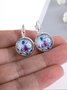 Women Vintage Glass Gem Earrings