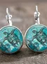 Women Vintage Glass Gem Earrings