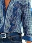 Holiday Long Sleeve Cotton Printed Blouse & Shirt