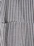 Vintage Black Gray Linen Stripes Pants Romper Jumpsuits