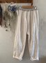 Beige Casual Shift Pants