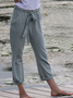 Vintage Casual Solid Pants