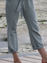 Vintage Casual Solid Pants