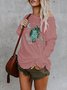 Long Sleeve Shift Floral-Print Top
