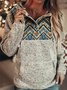 Women Casual Printed Long Sleeve Sweatshirt
