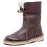 Women Casual PU Snow Boots Full Waterproof Insulated Low Heel Winter Boots