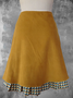 Vintage Floral Winter Ruffle Front Skirt