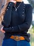 Long Sleeve Cotton-Blend Sweater