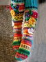 Zolucky Women Cotton 3D Floral Print Colorful  Socks