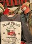Vintage Long Sleeve Shift Printed Sweatshirt