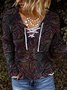 Long Sleeve Vintage Patchwork Sweater