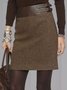 Paneled Cotton-Blend Skirt