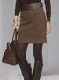 Paneled Cotton-Blend Skirt