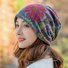 Women Vintage Multicolor Geometric Floral Printed Casual Knitted Hat