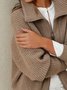 Coffee Solid Shift Casual Sweater